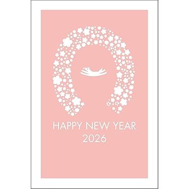 謹賀新年 年賀状 20枚入り スノードーム ピンク お正月 私製はがきハガキ 謹賀新年 年賀状 20枚入り スノードーム ピンク お正月 私製はがき